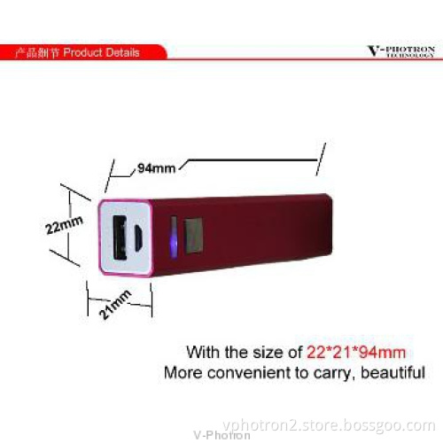 2013 design full capacity power bank 2600mah with flash light